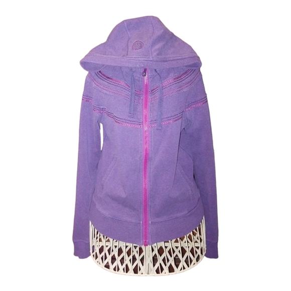Lululemon Embroidered Hoodie Special Edition Purple Size 8 - Picture 6 of 10